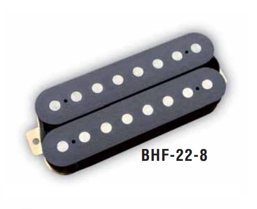 BHF-22-8-P-BK-N Звукосниматель магнитный для 8-струнной гитары, хамбакер, нековый, черный, Belcat