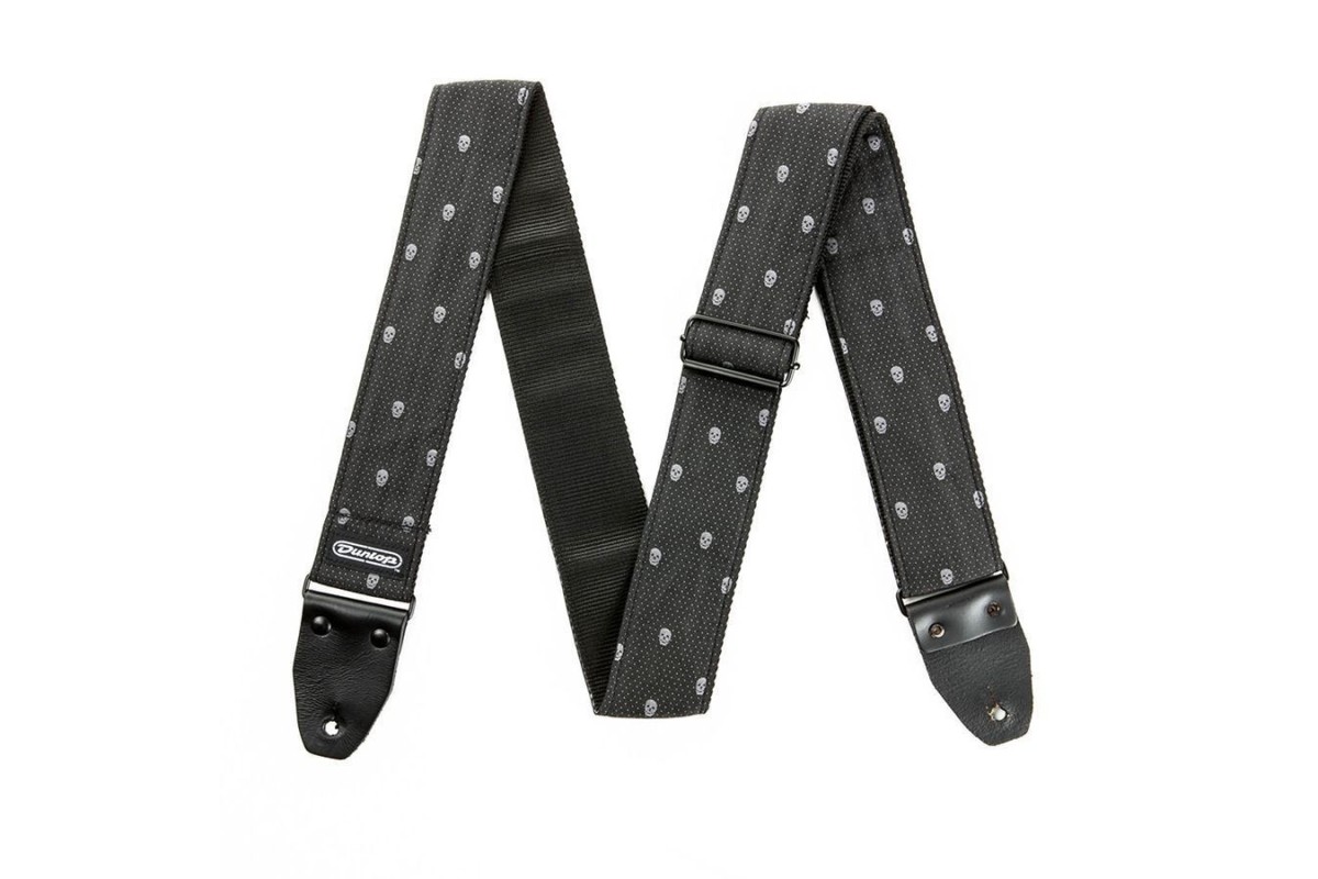 DUNLOP D67-07 Jacquard Strap Grey Skull ремень гитарный