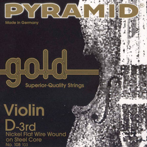 108100 Gold Комплект струн для скрипки 4/4, Pyramid