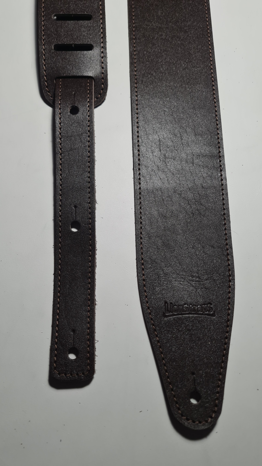 LS.BASS.003 Ремень для гитары/бас-гитары, кожаный, коричневый, LionStraps