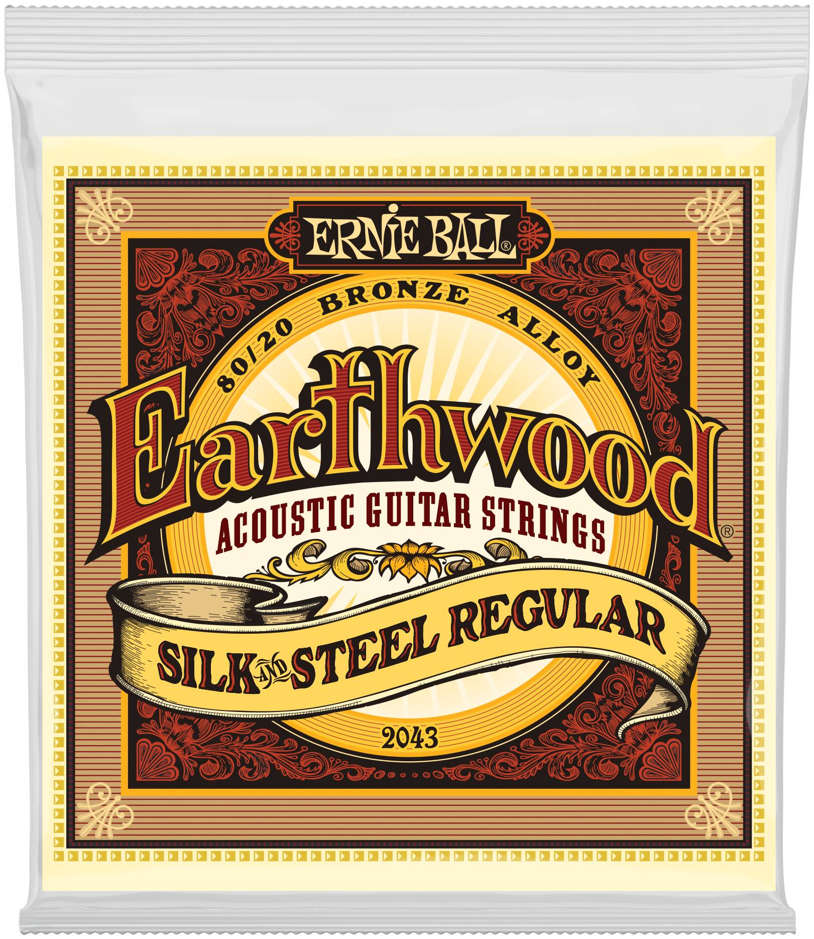 ERNIE BALL 2043 Earthwood Silk & Steel Regular 13-56 - Струны для акустической гитары