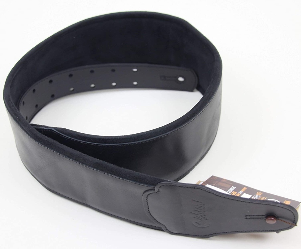 8401010030704 Lethercraft Smooth Black Ремень для гитары, RightOn Straps