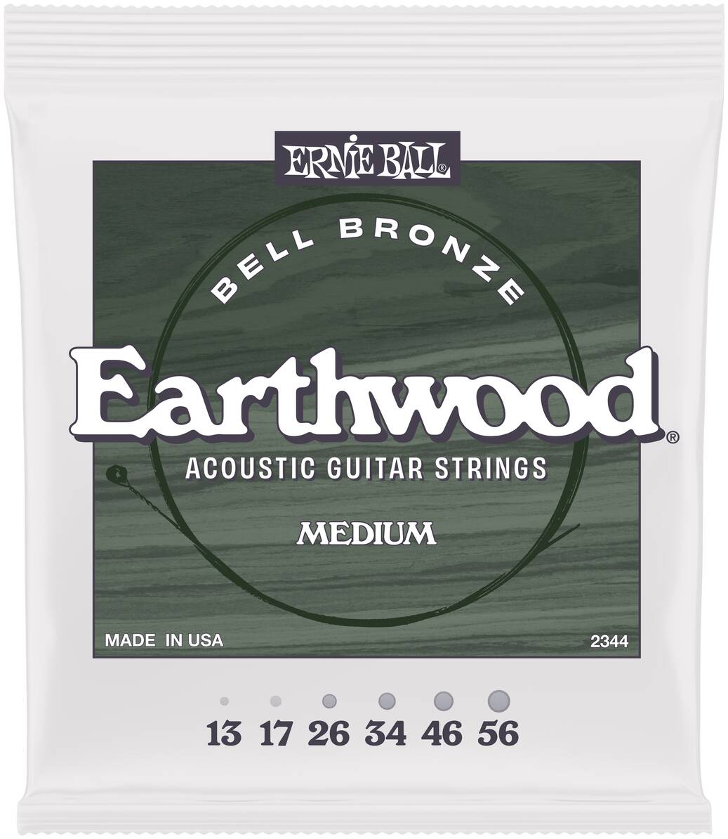 ERNIE BALL 2344 John Mayer Earthwood Bell Bronze Medium 13-56 - Струны для акустической гитары