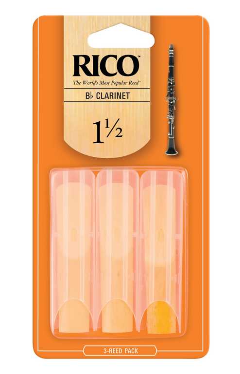 RCA0315 Rico Трости для кларнета Bb, размер 1.5, 3шт, Rico