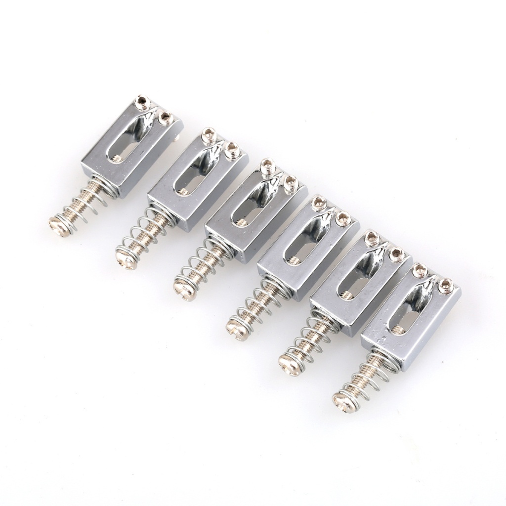 MX0884CR-6 Комплект седел для электрогитары (6шт), хром, Musiclily