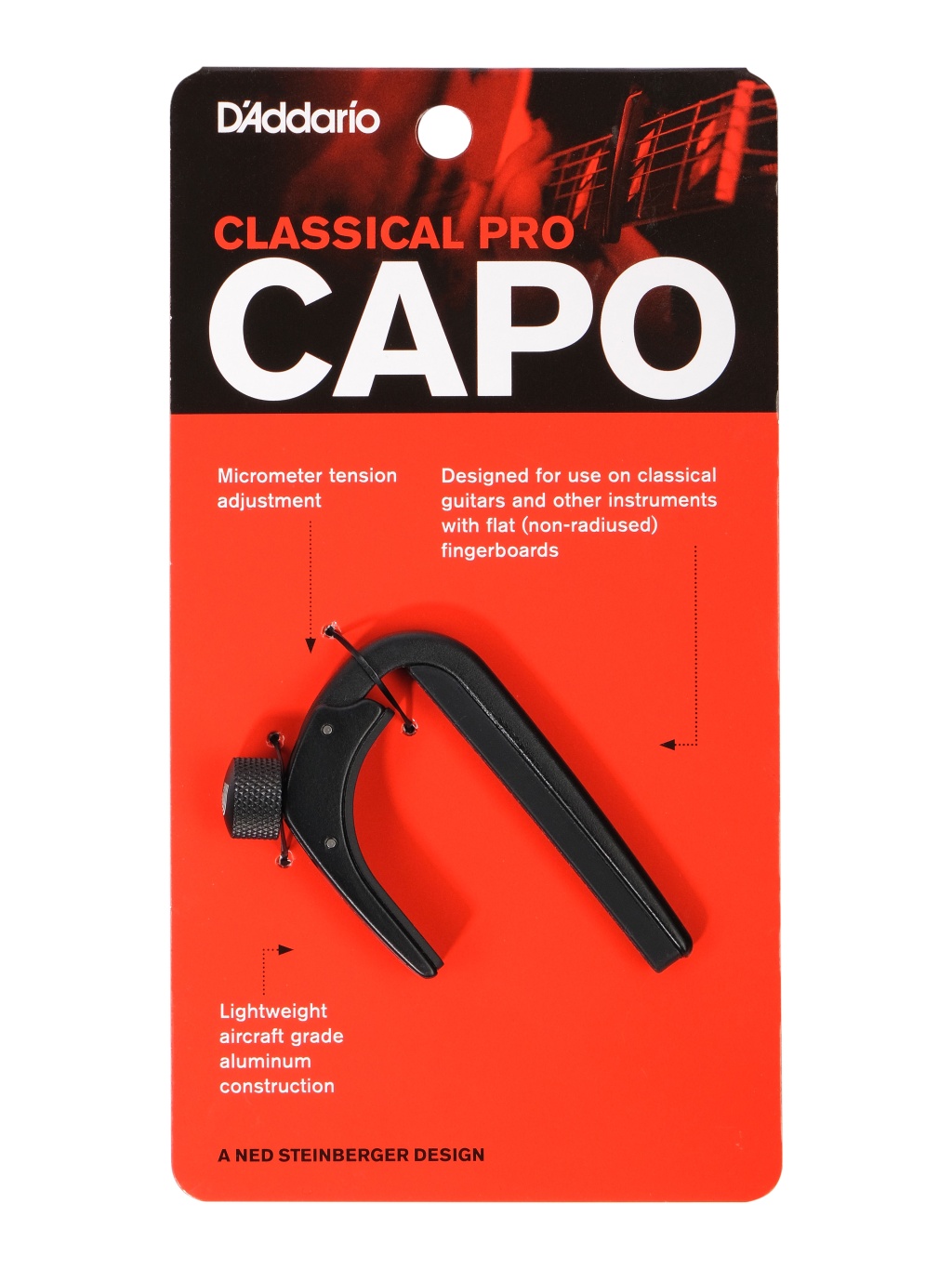 PW-CP-04 NS Capo Каподастр для классической гитары, черный Planet Waves