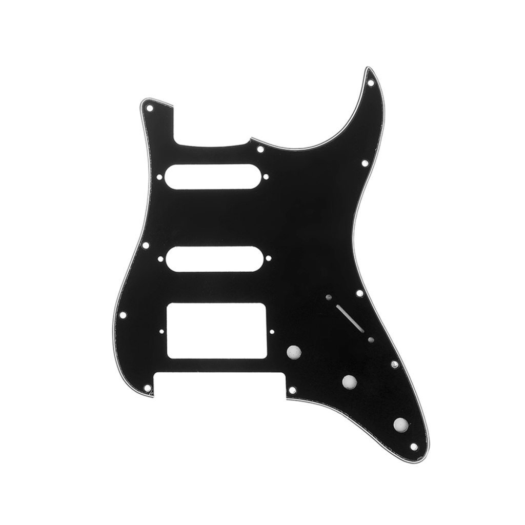 MX1380BK Пикгард для гитары Fender Stratocaster HSS, 3 слоя, черная, Musiclily