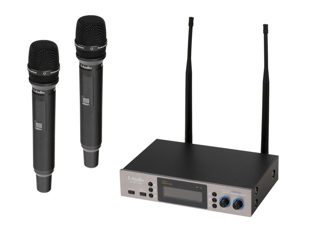 LS-301-2M Беспроводная микрофонная система, 2 ручных передатчика, LAudio LS-301-2M Беспроводная микрофонная система, 2 ручных передатчика, LAudio