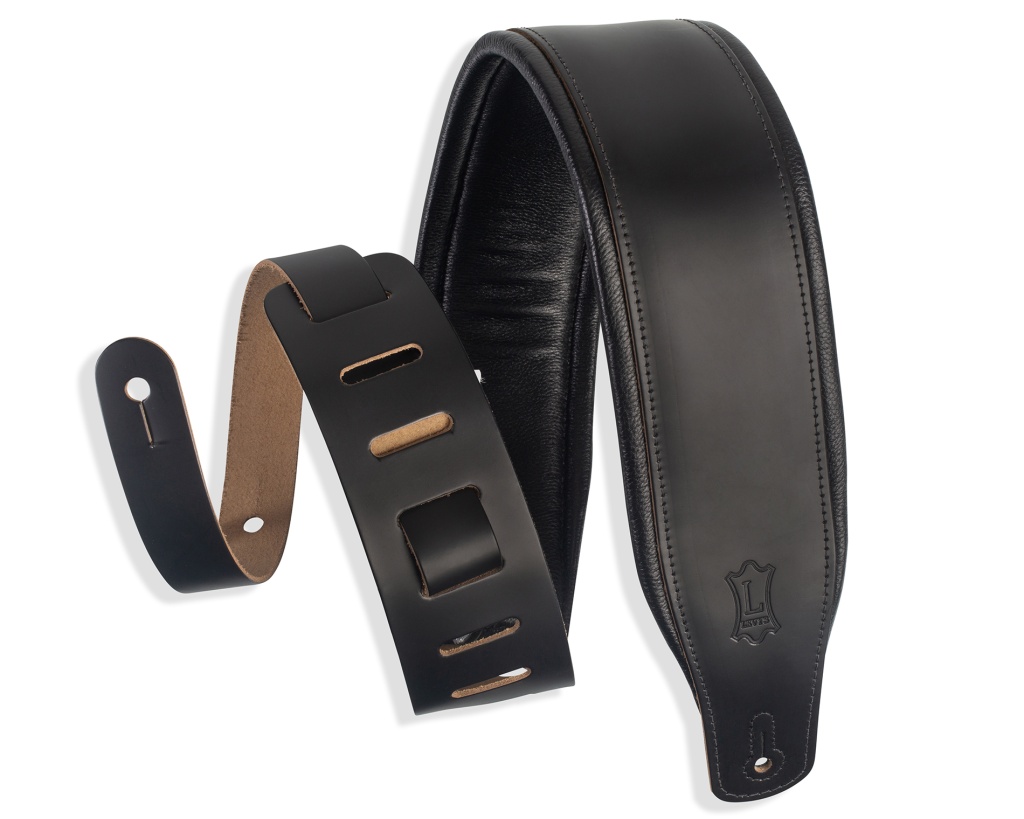 M26PD-BLK Classics Series Ремень для гитары, кожаный, черный, Levy's M26PD-BLK Classics Series Ремень для гитары, кожаный, черный, Levy's