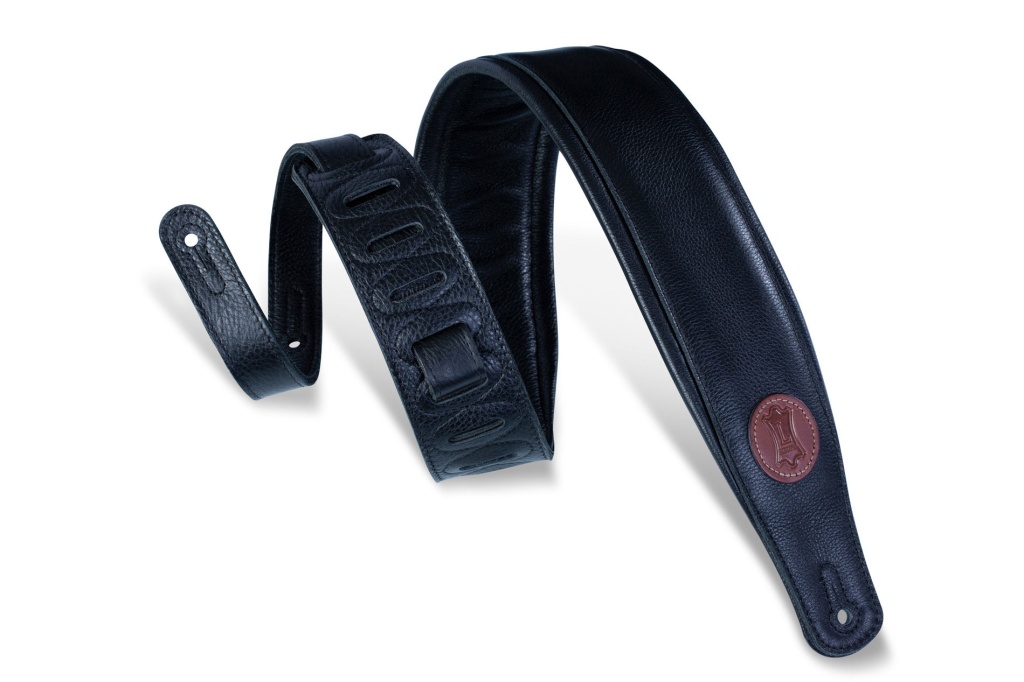 MSS2-BLK Signature Series Ремень для гитары, кожаный, черный, Levy's MSS2-BLK Signature Series Ремень для гитары, кожаный, черный, Levy's