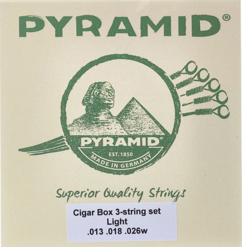 CIGARBOX CIGBOX3 Комплект струн для 3-струнной гитары (сигарбокс), сталь, 13-26, Pyramid