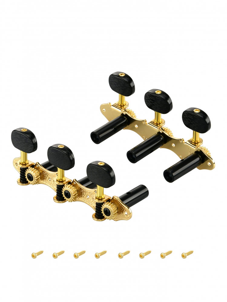 Колки на планке для классической гитары GS009GD-KBS032BK-S08 Колки на планке для классической гитары GS009GD-KBS032BK-S08