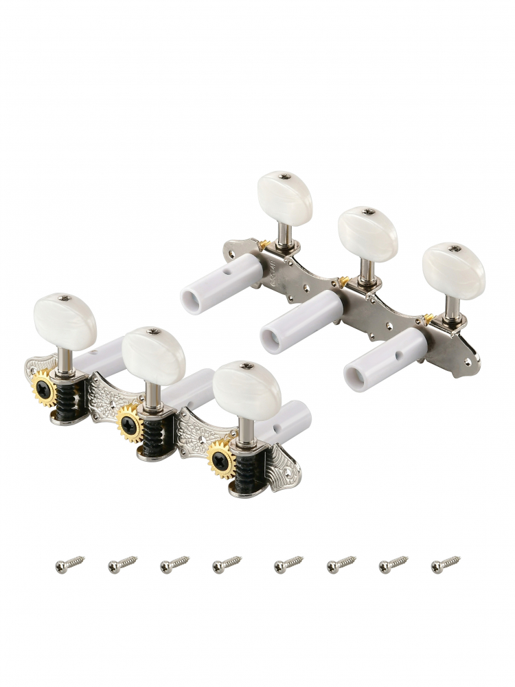 Колки на планке для классической гитары GS009NI-KBS031WP-S08 Колки на планке для классической гитары GS009NI-KBS031WP-S08