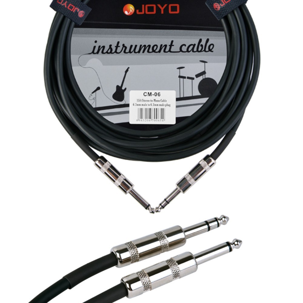 CM-06 Кабель инструментальный, черный, 4.5м, Joyo