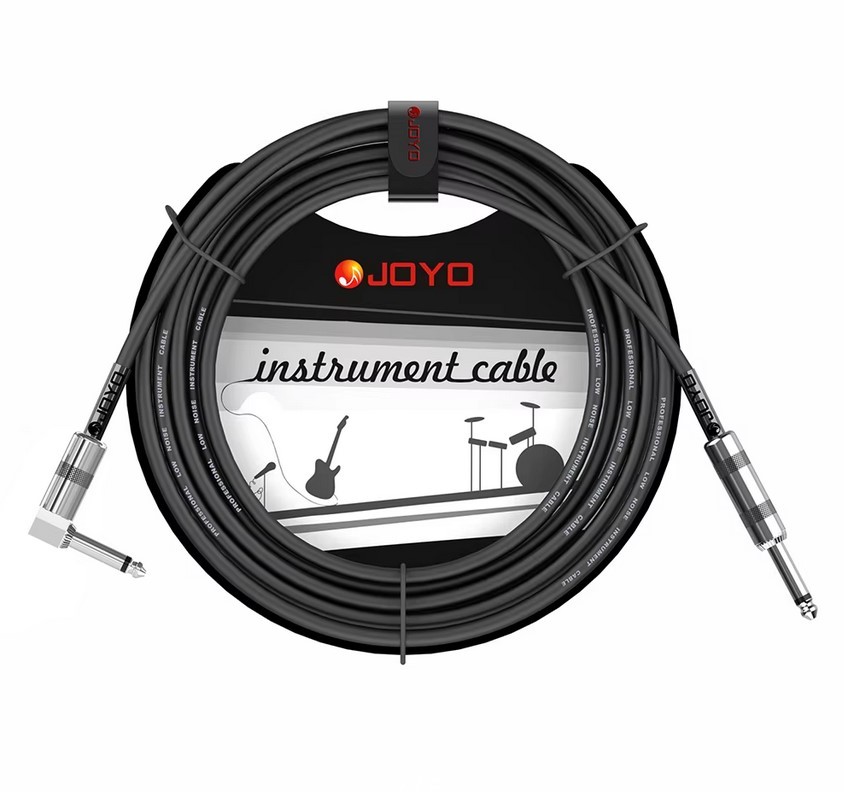 CM-12-BK Кабель инструментальный, черный, прямой/угловой, 4.5м, Joyo