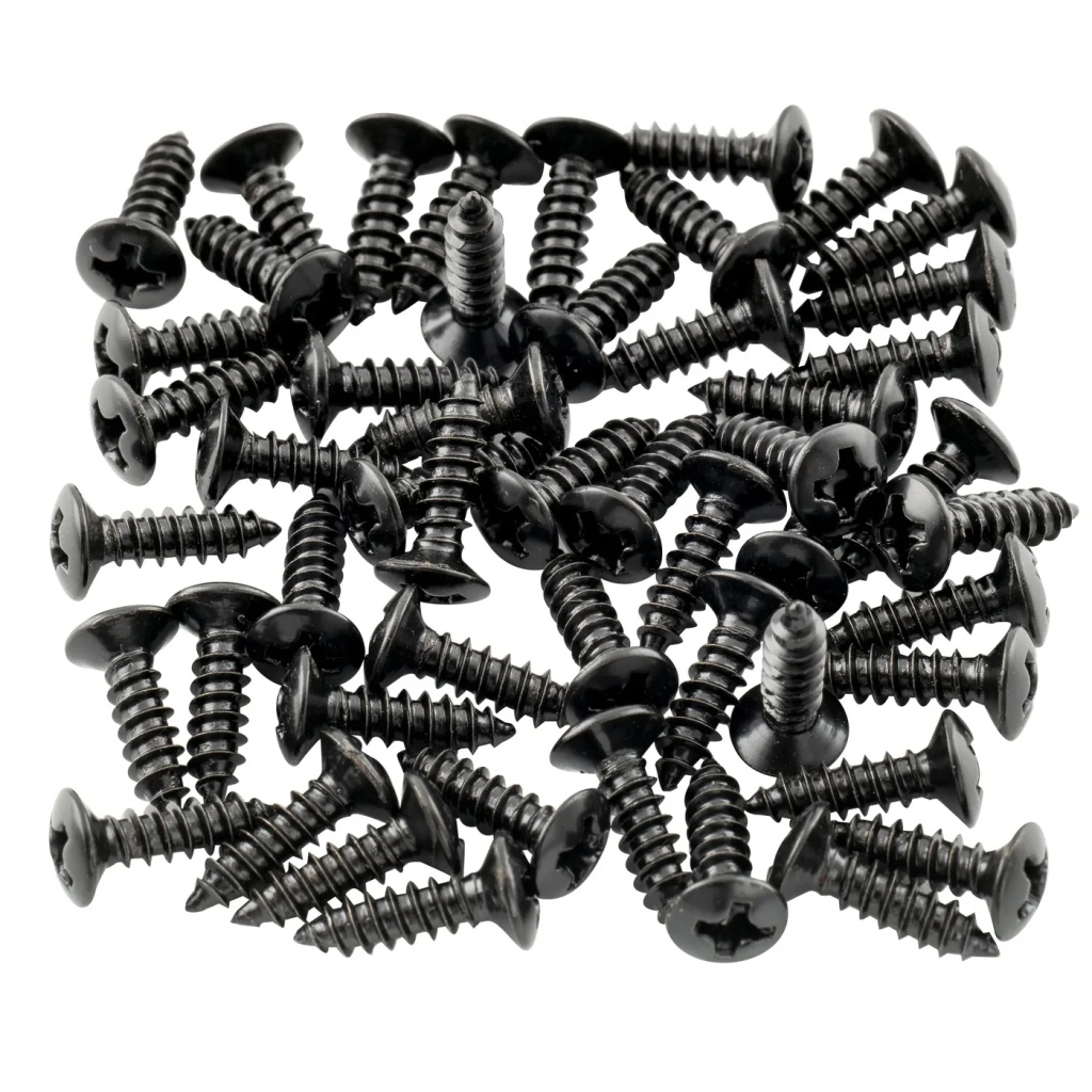 M557-50 Саморез 3х12мм, черный, 50шт, Musiclily