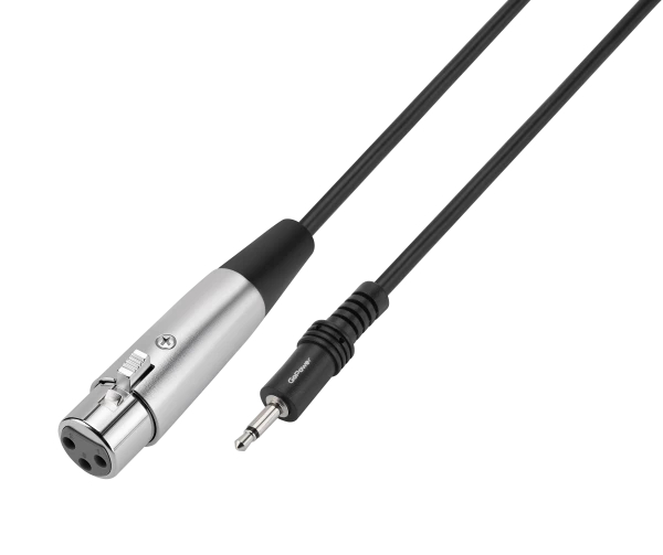 00-00032070 Кабель AUX Jack 3.5мм (m)-XLR 3м ПВХ черный, GoPower