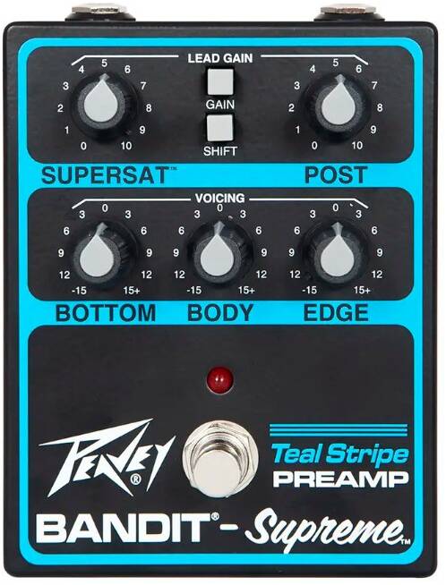 PEAVEY Bandit Supreme Teal Stripe Preamp - Педаль эффектов PEAVEY Bandit Supreme Teal Stripe Preamp - Педаль эффектов