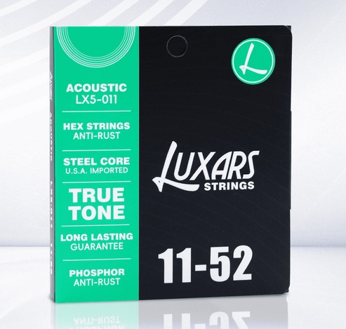 LX5-011 Комплект струн для акустической гитары, фосфорная бронза, 11-52, Luxars