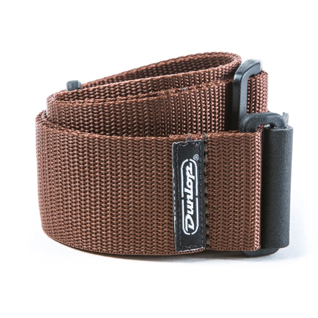 D07-01BR Poly Ремень для гитары, полиэстер, коричневый, Dunlop
