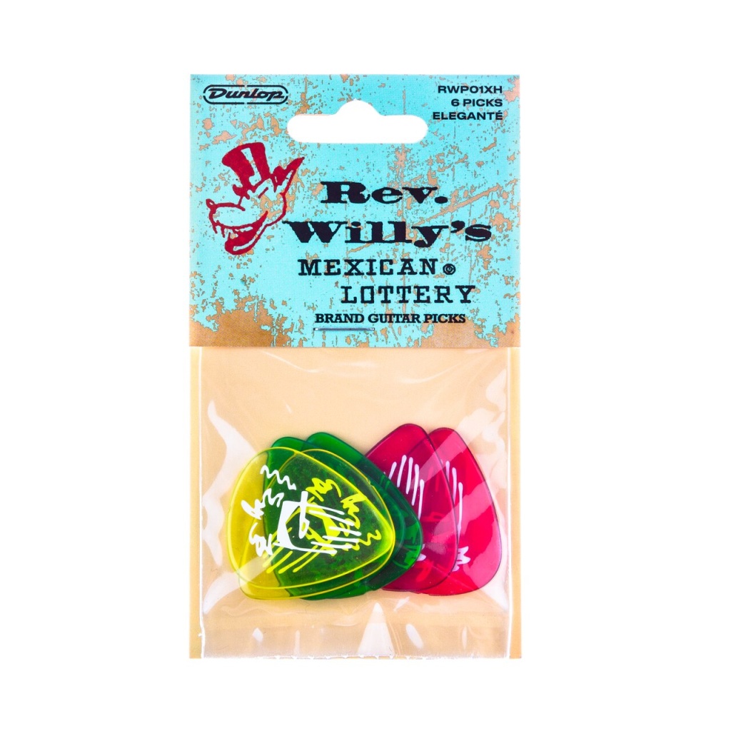 RWP01XH Rev. Willy's Mexican Lottery Медиаторы 6шт, очень толстые, Dunlop RWP01XH Rev. Willy's Mexican Lottery Медиаторы 6шт, очень толстые, Dunlop