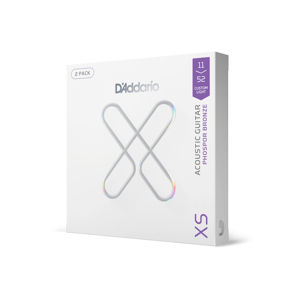 XSAPB1152-2P Струны для акустической гитары, фосфорная бронза, 11-52, 2 комплекта, D'Addario