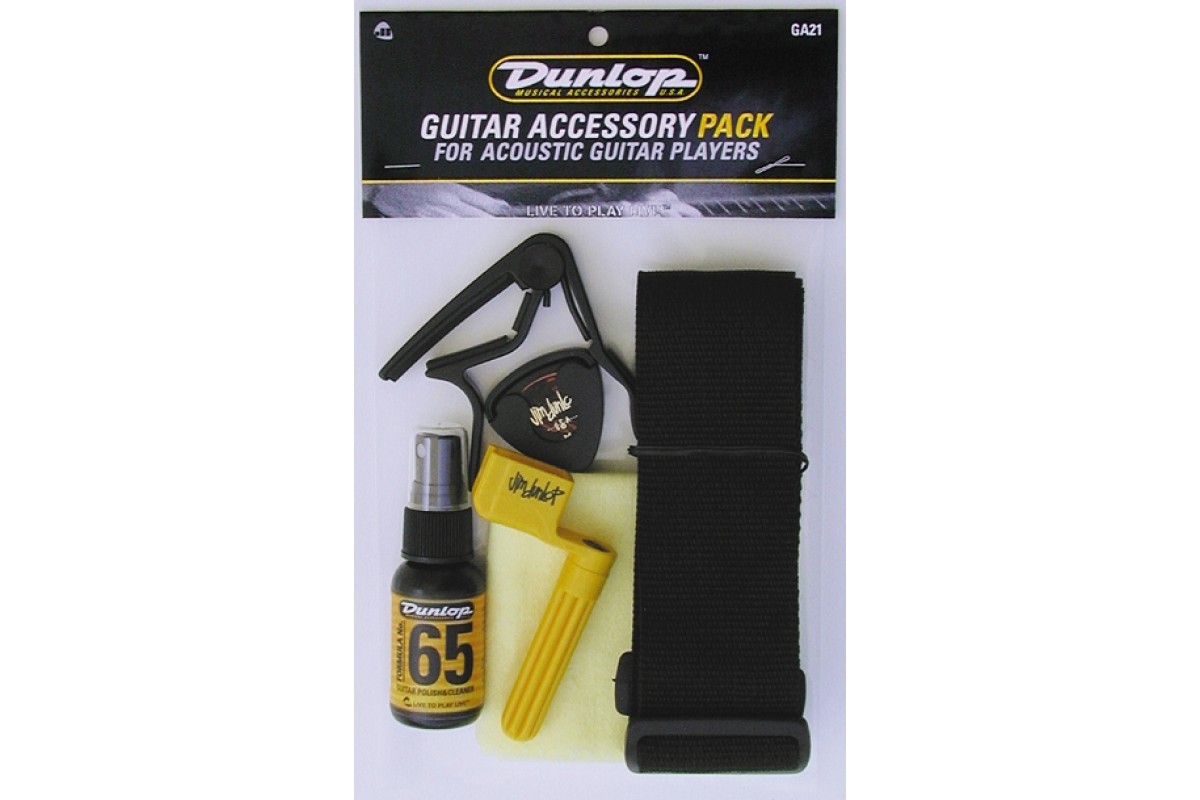 Dunlop GA21 Acoustic Guitar Accessory Pack With Strap
