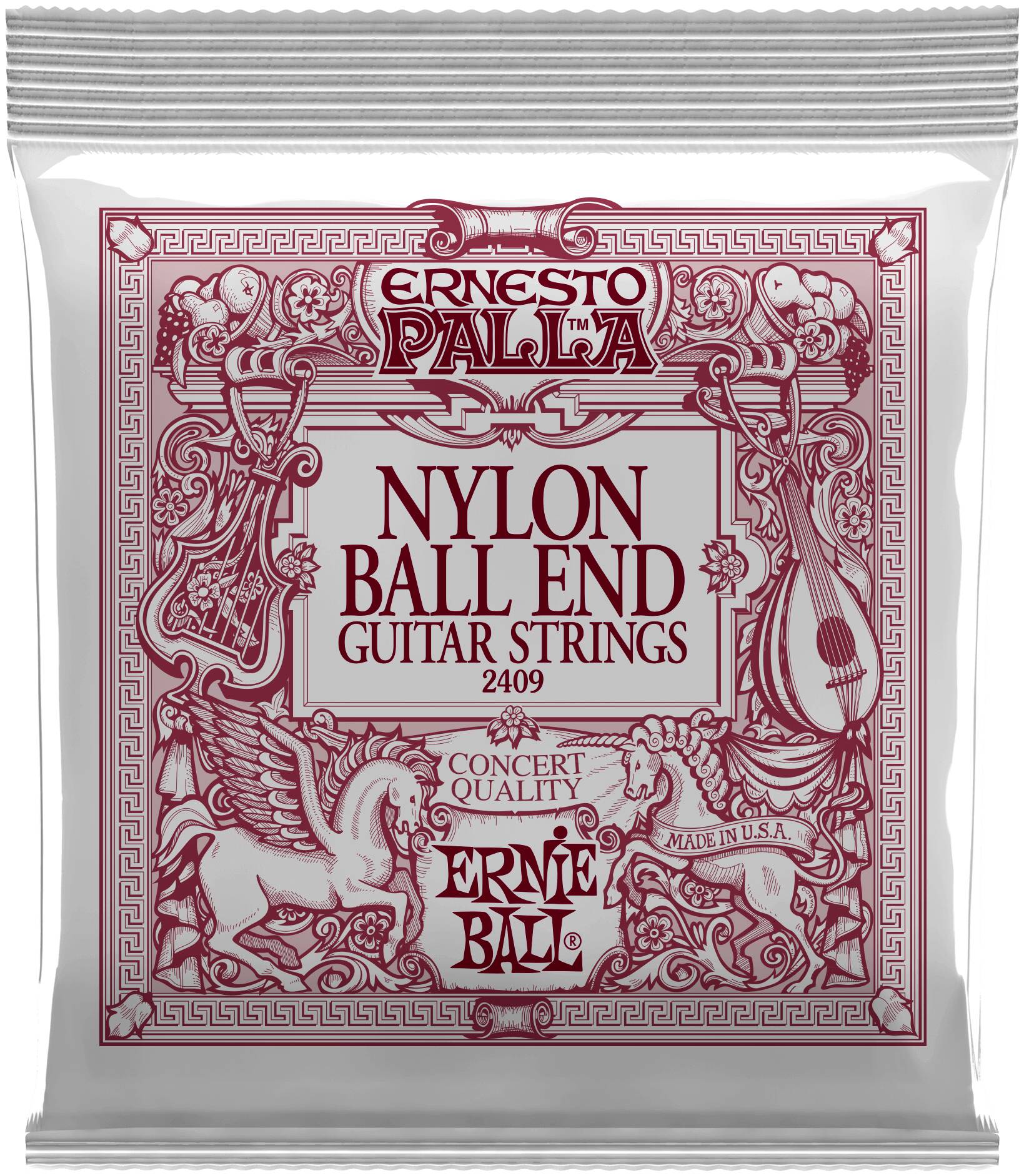 ERNIE BALL 2409 Ernesto Palla Black&Gold Nylon Medium 28-42 - Струны для классической гитары