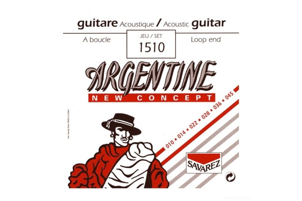 Savarez Argentine 1510 струны для акустической гитары очень легкое натяжение Savarez Argentine 1510 струны для акустической гитары очень легкое натяжение