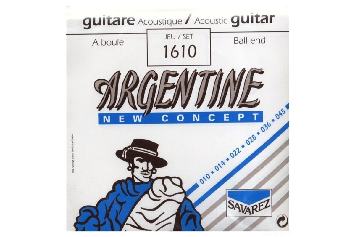 Savarez Argentine 1610 струны для акустической гитары очень легкое натяжение Savarez Argentine 1610 струны для акустической гитары очень легкое натяжение