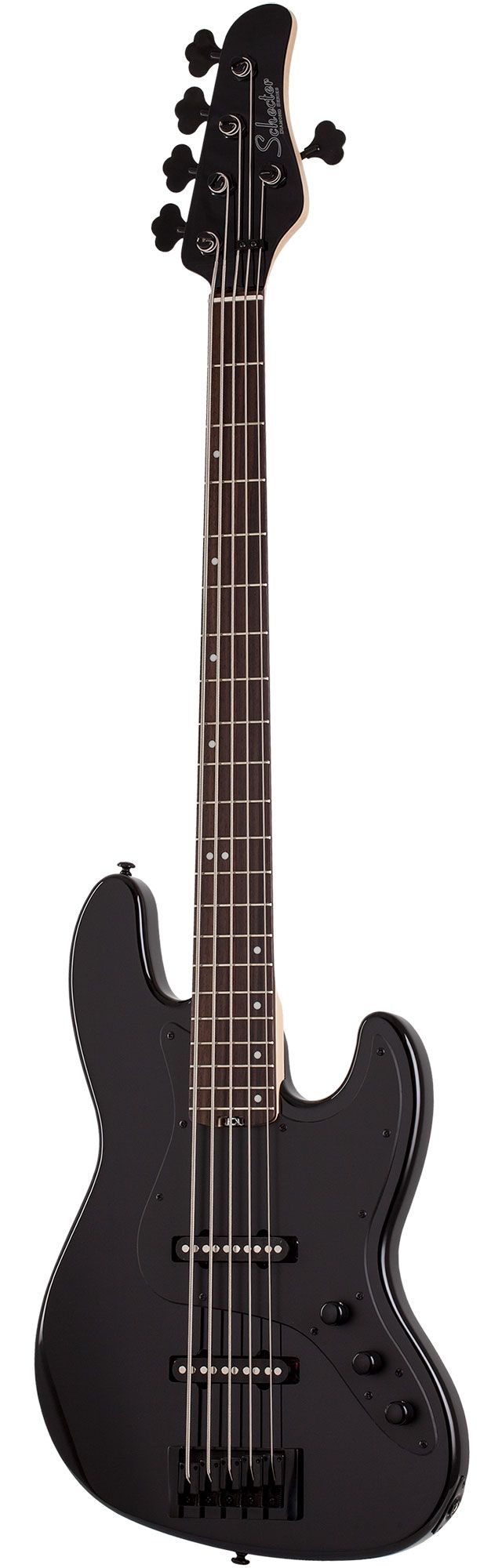 Бас-гитара SCHECTER [J-5 ROSEWOOD FB G.BLK] бас-гитара 5-струнная, корпус: ольха, гриф: клен, накладка палисандр, на болтах, 21 лад, цвет: Gloss Black (G.BLK)