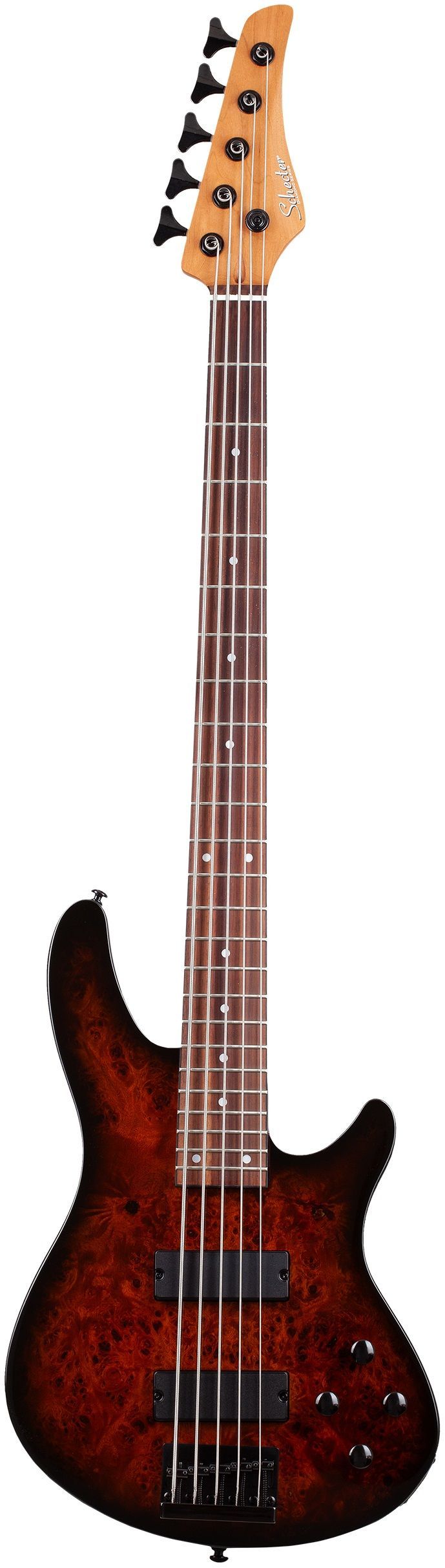 Бас-гитара SCHECTER [C-5 STANDARD TOBACCO BURL TB] бас-гитара 5-струнная, корпус: красное дерево, топ из капа, гриф: печеный клен, накладка: палисандр, 24 лада, цвет Tobacco Burl (TB)
