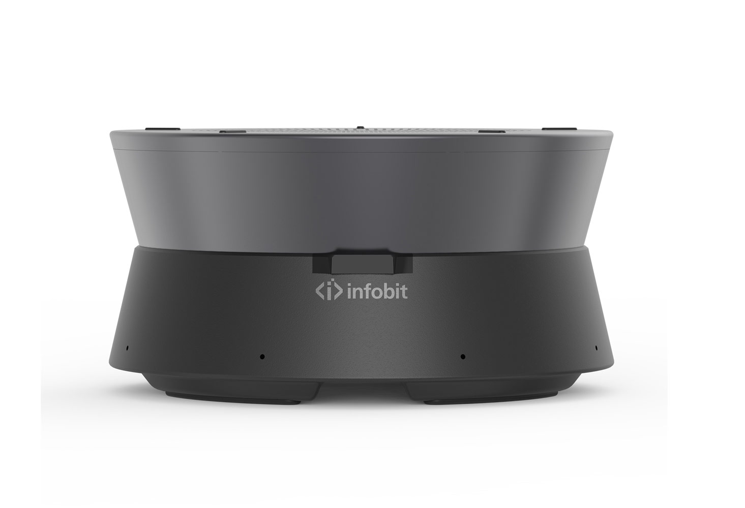 Спикерфон Infobit [iSpeaker M500] Для переговорных комнат (15-25кв.м.) на 5-8 человек: 8 всенаправленных микрофонных капсюлей, AEC, AGC, RS. Макс. расстояние - 5 метров. Макс.5 устройств подк