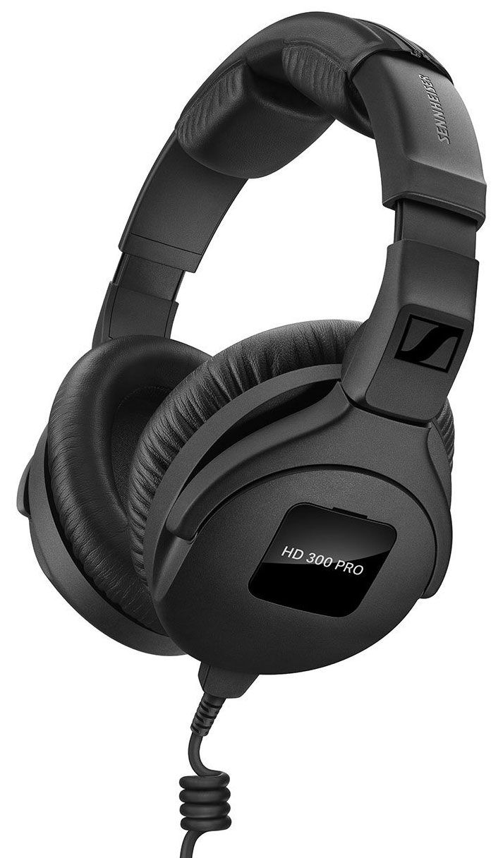 Закрытые динамические мониторные наушники Sennheiser [HD 300 PRO] Диапазон: 625000Гц, импеданс: 64Ом, чувствительность: 108дБ, вес: 297г, кабель 1,55м (3,5мм + адаптер 6,3мм).