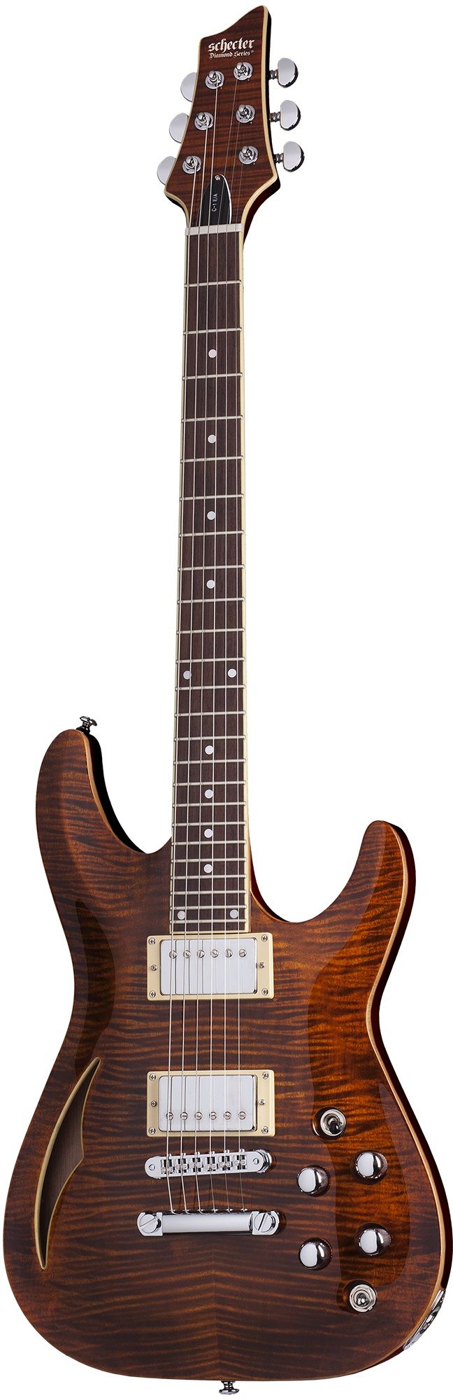 Электрогитара SCHECTER [C-1 E/A CAT'S EYE] электрогитара 6-струнная с пьезо датчиком в бридже, корпус: красное дерево, топ: зебрано, гриф: красное дерево, накладка: черное дерево, 24 лада, цв