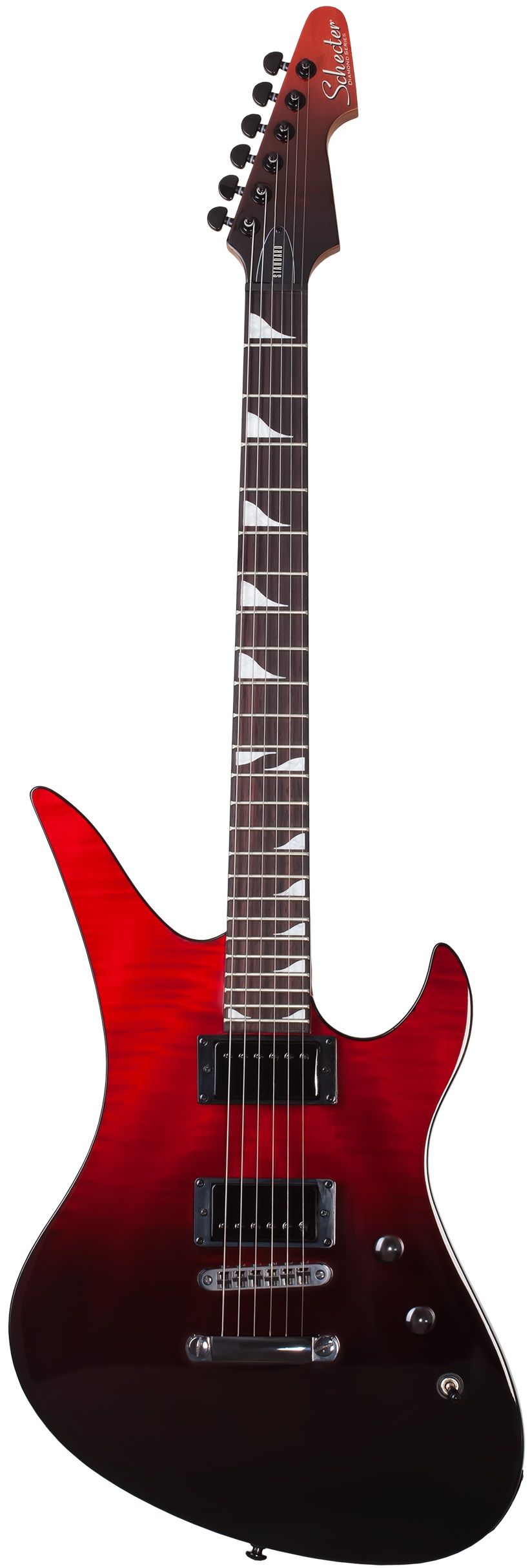 Электрогитара SCHECTER [AVENGER STANDARD BLOODBURST BB] электрогитара 6-струнная, корпус: красное дерево, топ из капа, гриф: печеный клен, накладка: палисандр, 24 лада, цвет BloodBurst (BB)