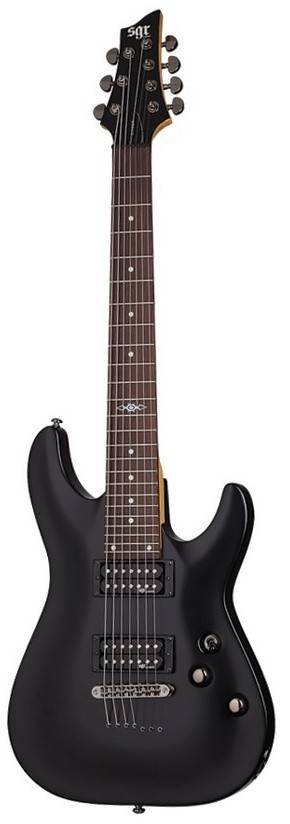 Электрогитара SCHECTER [C-7 SGR BY SCHECTER MSBK] электрогитара 7-струнная, с чехлом, корпус: липа, гриф: клен, накладка: палисандр, 24 лада, цвет Midnight Satin Black (MSBK)