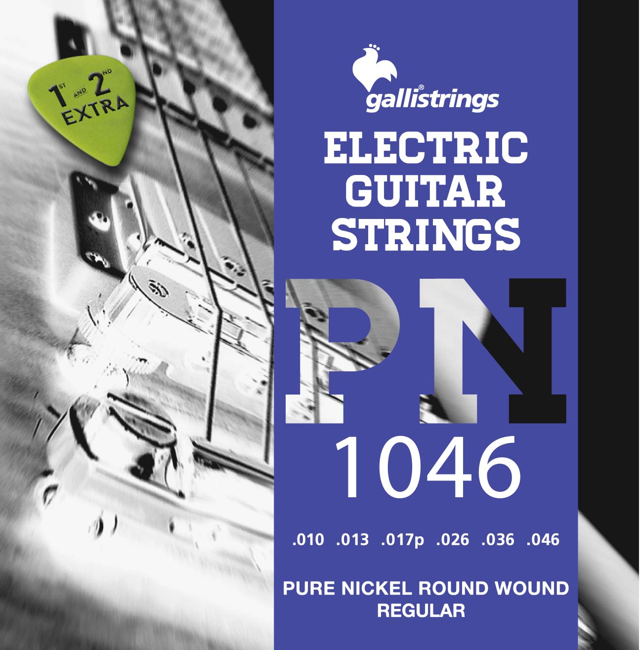 Комплект струн GALLI STRINGS [PN1046] для 6-струнной электрогитары