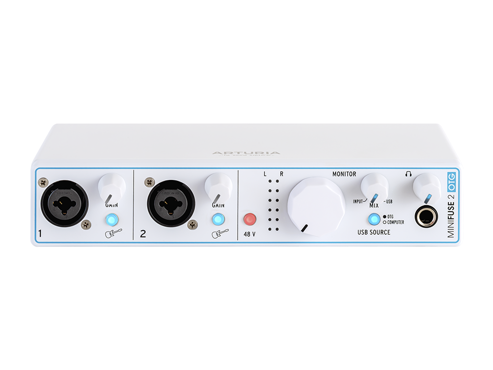 Аудиоинтерфейс USB [810132] Arturia [MiniFuse 2 White OTG] 24бит/192кГц