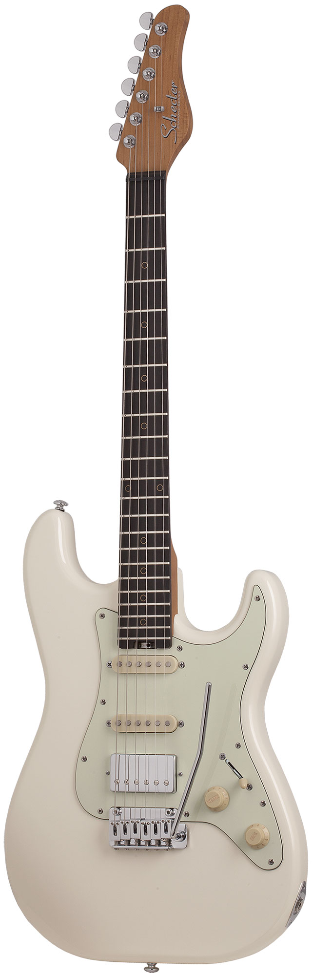 Электрогитара SCHECTER [NICK JOHNSTON TRAD-HSS A. SNOW] электрогитара 6-струнная, корпус: ольха, гриф: обоженный клён, накладка черное дерево, на болтах, звукосниматели: HSS, 22 лада, цвет: A