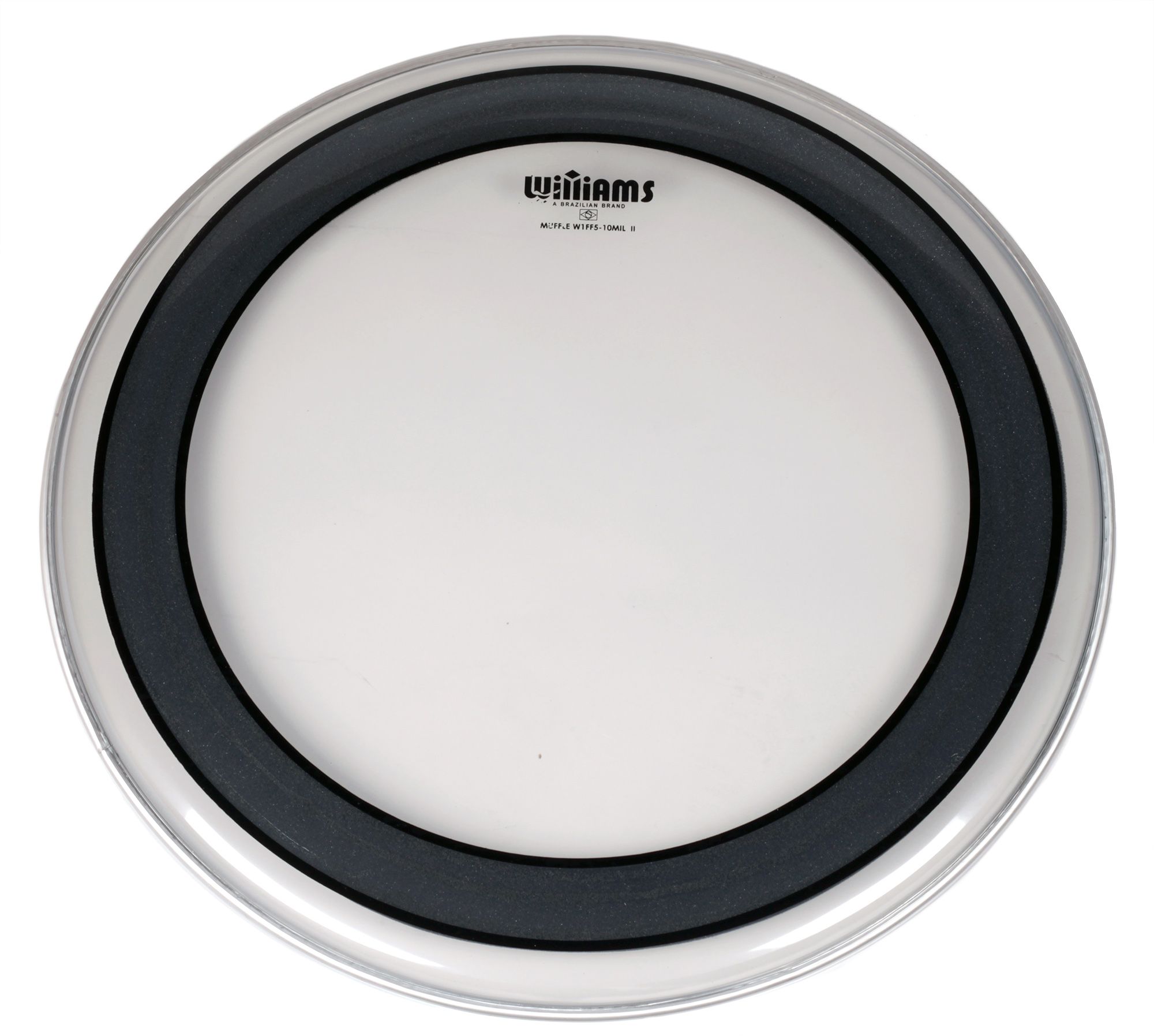Однослойный пластик WILLIAMS [W1FF5-10MIL-18] для бас-барабан с демпфирующим кольцом из акустического поролона, размер 18"