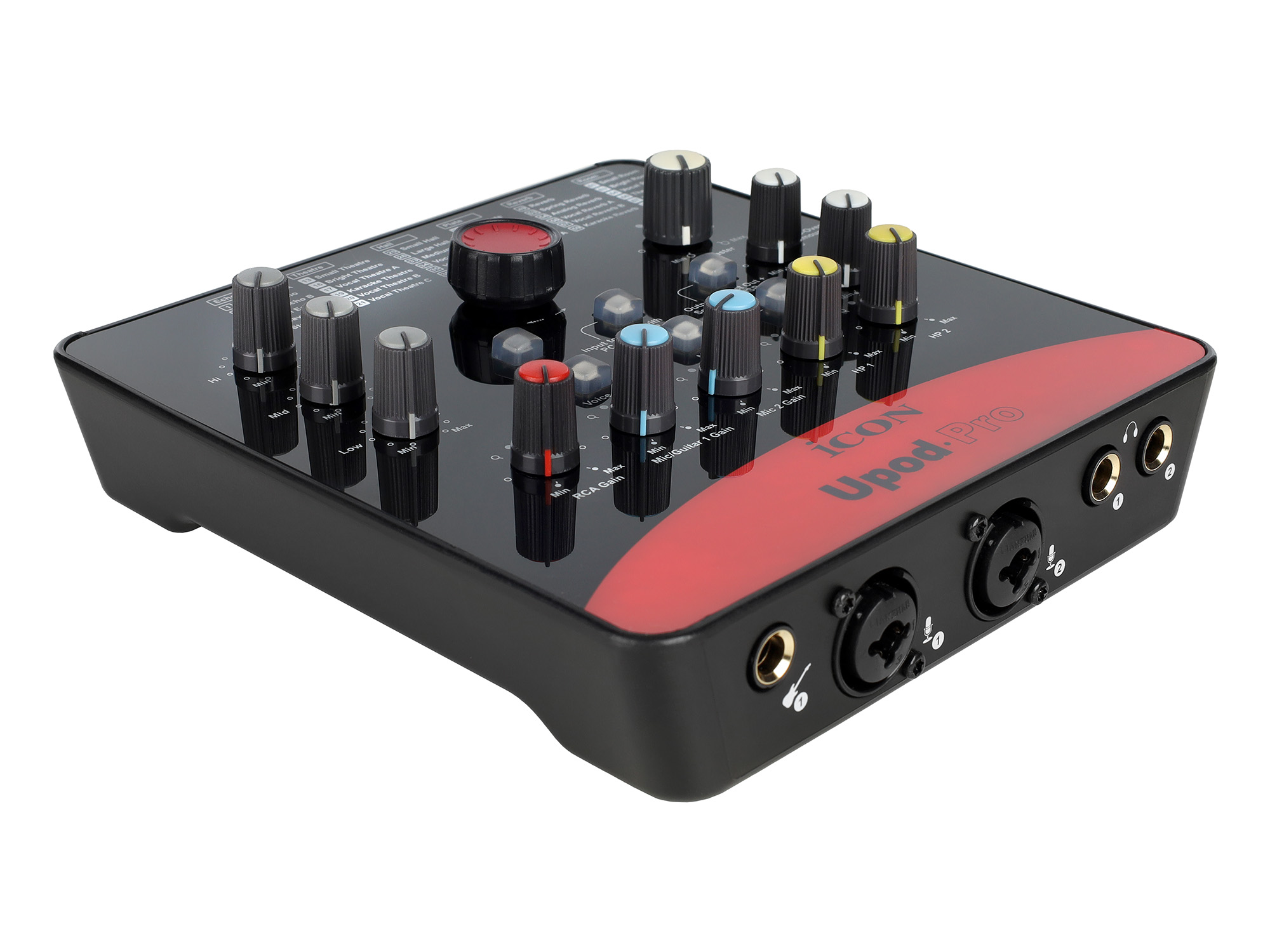 Аудиоинтерфейс USB [110307A2002] Icon [UPod Pro] 72 DSP эффекта, АЦП/ЦАП: 16 бит/48 кГц, 22-20000 Гц, 90 дБ, S/N: -90 дБ, THD+N: 0,0061%, 2xCombo XLR/TRS, 1/4" TS инстр. вход, 2xRCA входа / 2