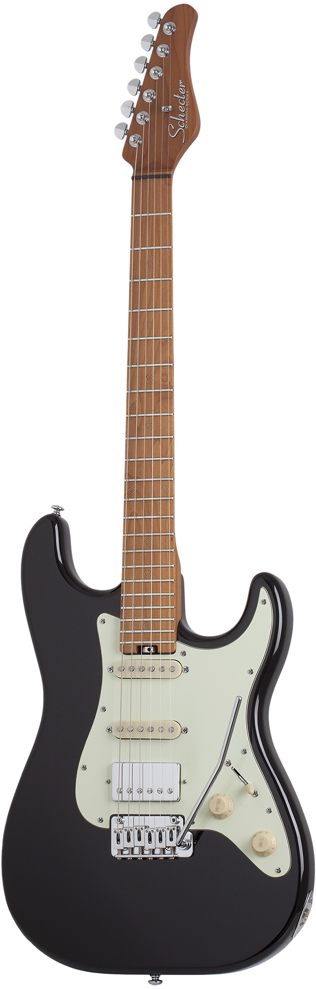 Электрогитара SCHECTER [NICK JOHNSTON TRAD-HSS A. INK] электрогитара 6-струнная, корпус: ольха, гриф: обоженный клён, накладка черное дерево, на болтах, звукосниматели: HSS, 22 лада, цвет: At