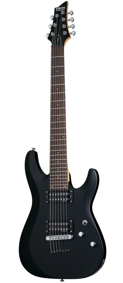 Электрогитара SCHECTER [C-7 DELUXE SBK] электрогитара 7-струнная, корпус: липа, гриф: клен, накладка: палисандр, 24 лада, цвет: Satin Black (SBK)