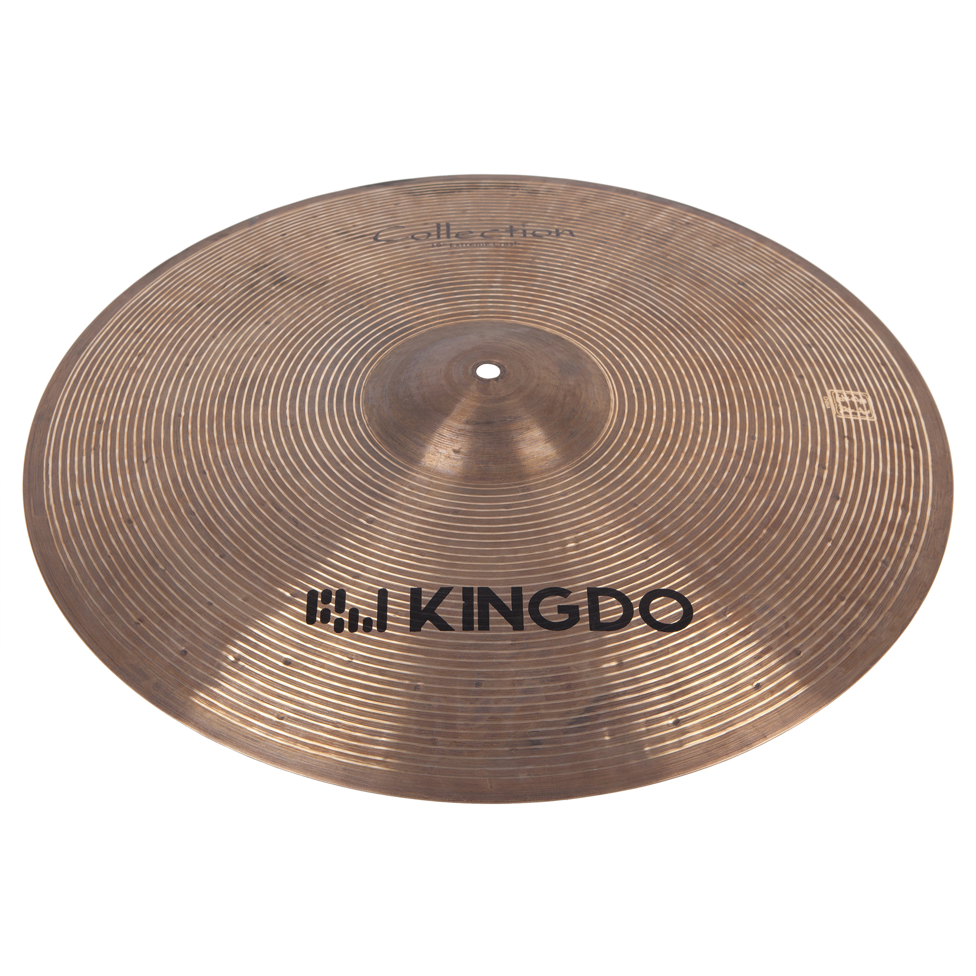 Тарелка крэш 19" [19" COLLECTION EXTREME CRASH] KINGDO [19" COLLECTION EXTREME CRASH] сплав B20, ручная работа, с отверстиями, поверхность натуральная с проточкой