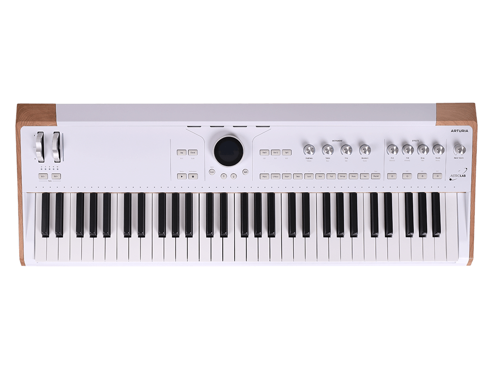Сценическая клавиатура Arturia [Astrolab White] 61 клавиша, полувзвешенная механика, 10 звуковых движков, вокодер, 10 кнопок пресетов, 4 макрорегулятора, MIDI-вход, USB-C и USB-A; аудио Bluet