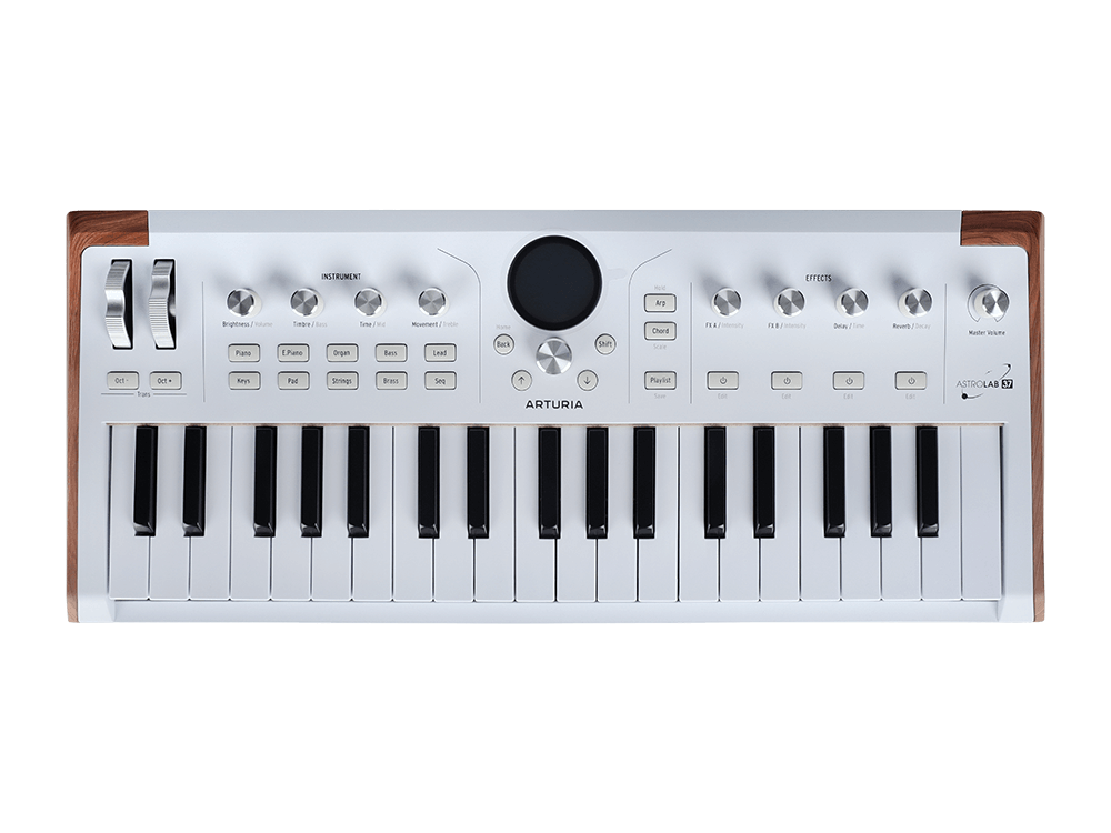 Сценическая клавиатура [230721] Arturia [AstroLab 37 White] Astrolab White 37 клавиш, полувзвешенная механика, 10 звуковых движков, вокодер, 10 кнопок пресетов, 4 макрорегулятора, MIDI-вход, 