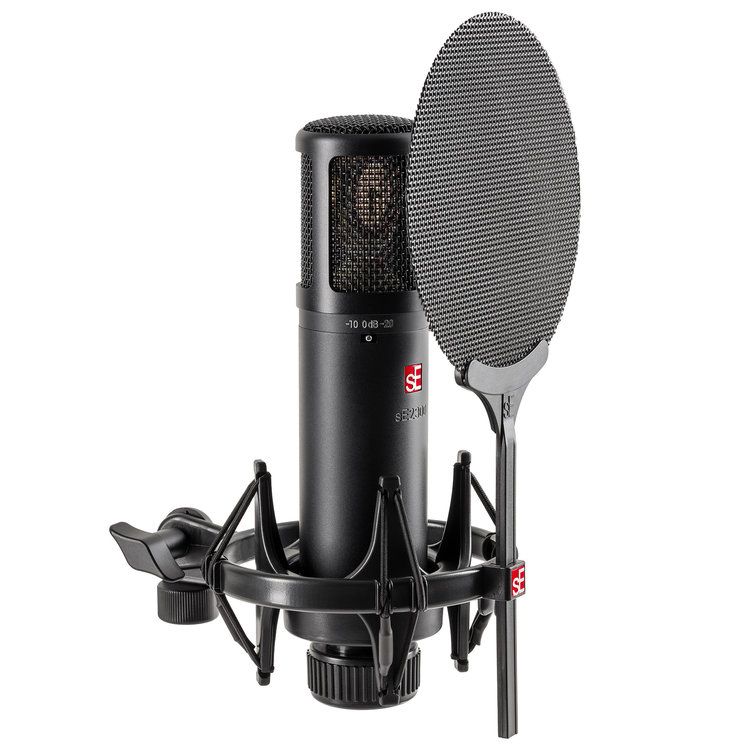 Микрофон конденсаторный sE Electronics [SE 2300] 20 Гц - 20 кГц, кардиоида, восьмерка, всенаправленная, комплектация: металлический поп-фильтр, держатель типа паук, резьбовой переходник на ми