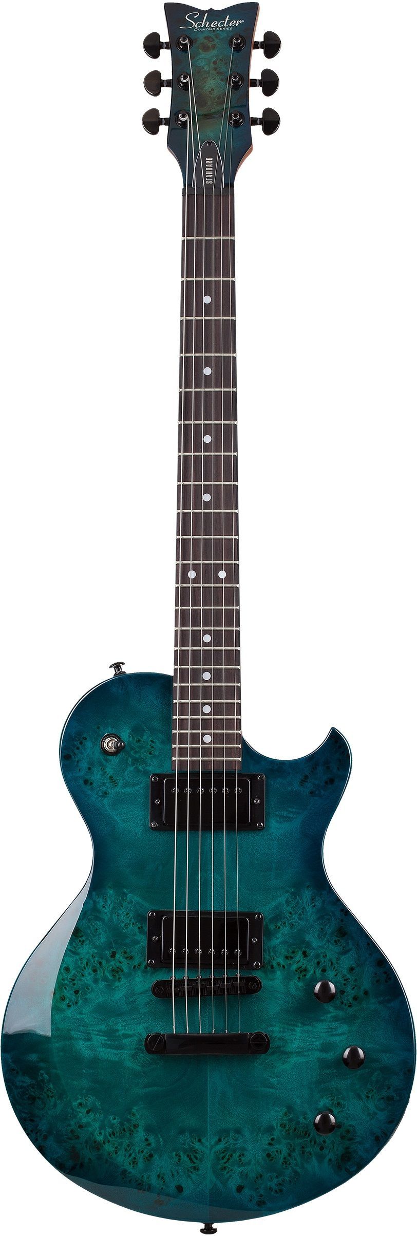 Электрогитара SCHECTER [SOLO-II STANDARD OCEAN BLUE BURST OBB] электрогитара 6-струнная, корпус: красное дерево, топ из капа, гриф: печеный клен, накладка: палисандр, 22 лада, цвет Ocean Blue