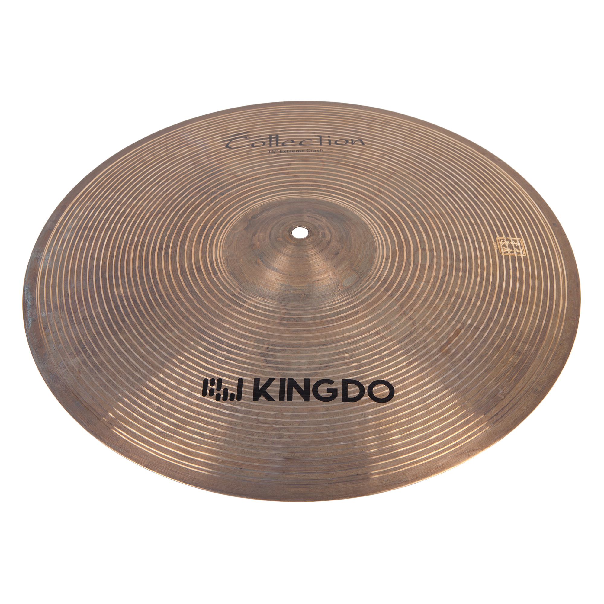 Тарелка крэш 16" [16" COLLECTION EXTREME CRASH] KINGDO [16" COLLECTION EXTREME CRASH] сплав B20, ручная работа, поверхность натуральная с проточкой
